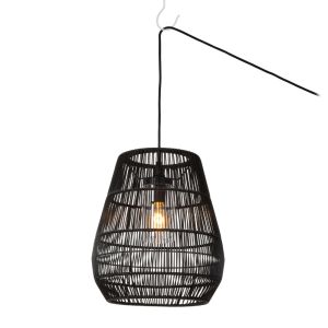 Czarna lampa zewnętrzna rustykalna, Nerida, IP44