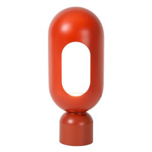 Pomarańczowa lampa stołowa nowoczesna, Barris, z przełącznik