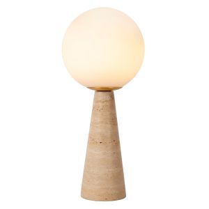Ciemnoszara lampa stołowa nowoczesna, Evin, z przełącznik