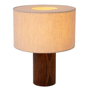 Brązowa lampa stołowa rustykalna, Tachina, z przełącznik