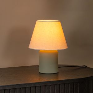Ceramiczna lampa stołowa zielona, Macia, z przełącznik
