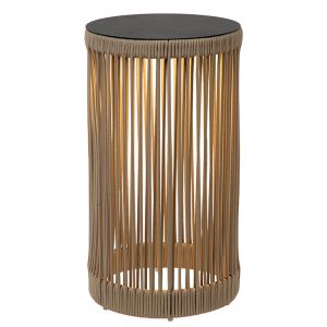 Ciemnoszara lampa stojąca akumulatorowa nowoczesna, Pingi, 3W, 3000K LED, IP44, ściemniana w 3 krokach
