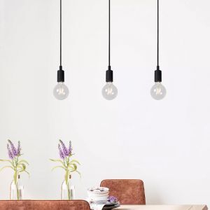 Czarna lampa wisząca nowoczesna, Fix