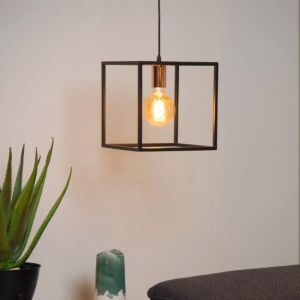 Czarna lampa wisząca nowoczesna, Arthur