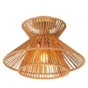 Rattanowa lampa sufitowa brązowa, Tasman
