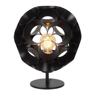 Czarna lampa stołowa nowoczesna, Hannelore
