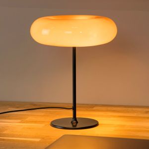 Pomarańczowa lampa stołowa retro, Sentino, z przełącznik