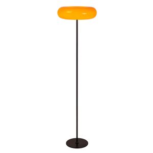 Pomarańczowa lampa stojąca retro, Sentino, z przełącznik
