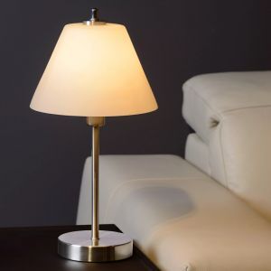 Chromowana lampa stołowa klasyczna, Touch, z dotykowy ściemniacz