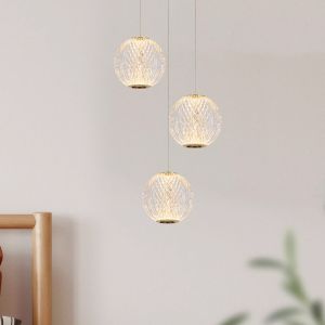 Złota lampa wisząca design, Cintra, 4,7W, 2700K LED