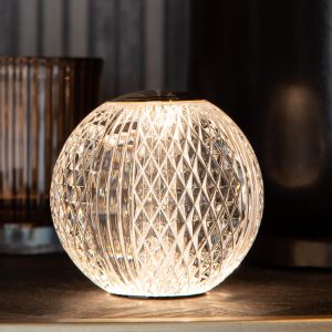Przezroczysta lampa stołowa nowoczesna, Cintra, 2W, 3000K LED, ściemniana w 3 krokach
