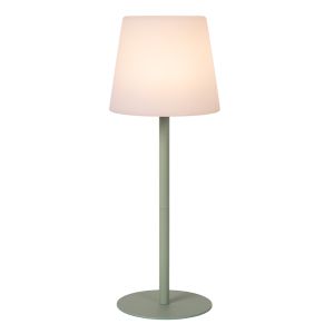 Zielona akumulatorowa lampa stołowa zewnętrzna nowoczesna, Tyon, 2W, 2700K LED, IP65, z dotykowy ściemniacz