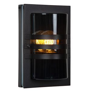 Czarna lampa zewnętrzna nowoczesna, Privas, IP44