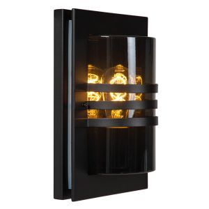 Czarna lampa zewnętrzna nowoczesna, Privas, IP44