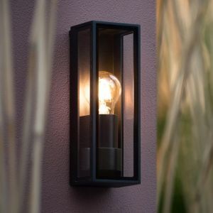 Czarna lampa zewnętrzna nowoczesna, Dukan, IP65