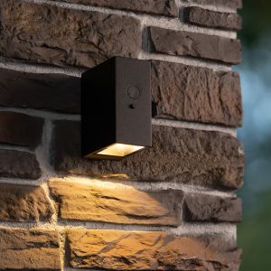Czarny kinkiet solarny zewnętrzny nowoczesny, Bolton, 1W, 2850K LED, IP54