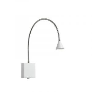 Biały kinkiet nowoczesny, Buddy, 3W, 4000K LED, z przełącznik