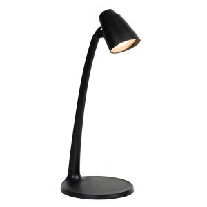 Czarna lampa biurkowa klasyczna, Ludo, 4,5W, 3000K LED, z przełącznik