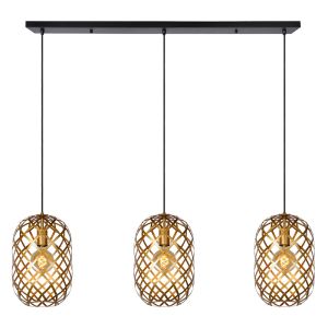 Złota lampa wisząca nowoczesna, Wolfram