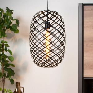 Czarna lampa wisząca nowoczesna, Wolfram