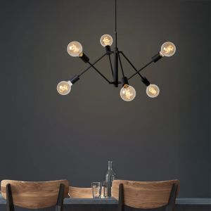 Czarna lampa wisząca nowoczesna, Lester