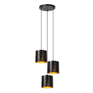 Czarna lampa wisząca nowoczesna, Almelo