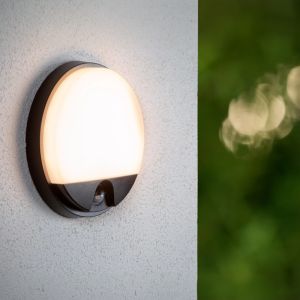 Czarny kinkiet łazienkowy nowoczesny, Hups Ir, 10W, 3000K LED, IP54