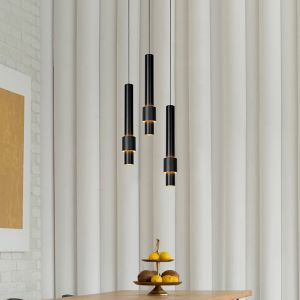 Czarna lampa wisząca nowoczesna, Margary, 4W, 2700K LED
