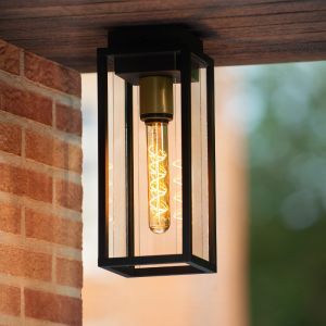 Czarna lampa zewnętrzna klasyczna, Laurens, IP54