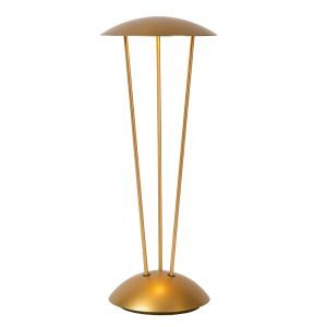 Mosiądz akumulatorowa lampa stołowa zewnętrzna nowoczesna, Renee, 2,2W, 2700K LED, IP54, z dotykowy ściemniacz
