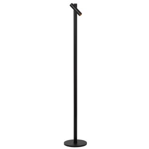 Czarna lampa stojąca akumulatorowa nowoczesna, Antrim, 2,2W, 2700K LED, IP54, z dotykowy ściemniacz