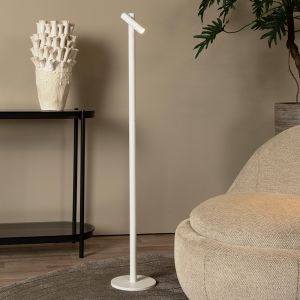 Biała lampa stojąca akumulatorowa nowoczesna, Antrim, 2,2W, 2700K LED, IP54, z dotykowy ściemniacz