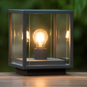Antracytowa lampa zewnętrzna nowoczesna, Claire, IP54