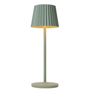 Zielona lampa stołowa ogrodowa rustykalna, Justine, 2W, 2700K LED, IP54, z dotykowy ściemniacz
