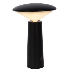 Czarna lampa stołowa ogrodowa nowoczesna, Jive, 4W, regulowana ciepła do zimnej bieli LED, IP44, z przełącznik