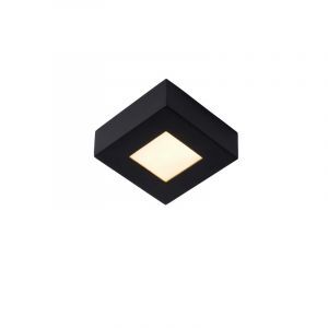 Czarny plafon sufitowy nowoczesny, Brice, 8W, 3000K LED, IP44