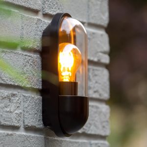 Czarna lampa zewnętrzna klasyczna, Capsule, IP54