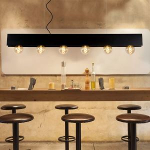 Czarna lampa wisząca industrialna, Surtus
