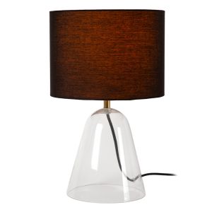 Czarna lampa stołowa nowoczesna, Campana, z przełącznik