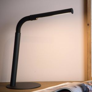 Czarna lampa biurkowa nowoczesna, Gilly, 3W, 2700K LED, z przełącznik