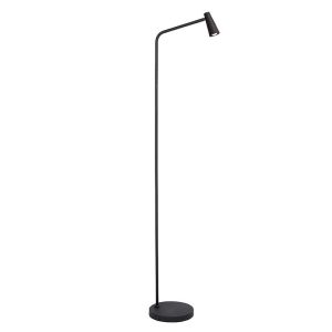 Czarna lampa stojąca akumulatorowa nowoczesna, Stirling, 3W, 2700K LED, z dotykowy ściemniacz
