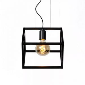Czarna lampa wisząca nowoczesna, Fabian