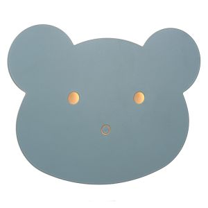 Niebieski kinkiet dla dzieci nowoczesny, Charlie, 5W, dim to warm LED, z dotykowy ściemniacz