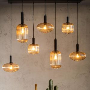 Bursztynowa lampa wisząca retro, Maloto