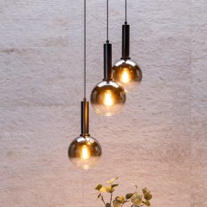 Czarna lampa wisząca nowoczesna, Marius