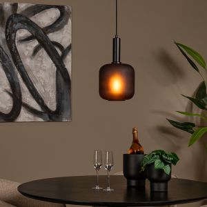 Czarna lampa wisząca nowoczesna, Eloise