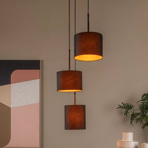 Czarna lampa wisząca rustykalna, Maya