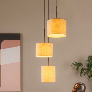 Beżowa lampa wisząca rustykalna, Maya