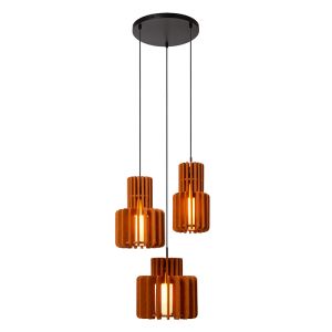 Brązowa lampa wisząca nowoczesna, Rollo