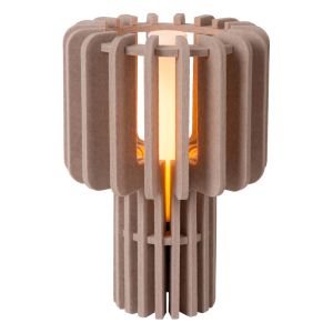 Ciemnoszara lampa stołowa nowoczesna, Rollo, z przełącznik